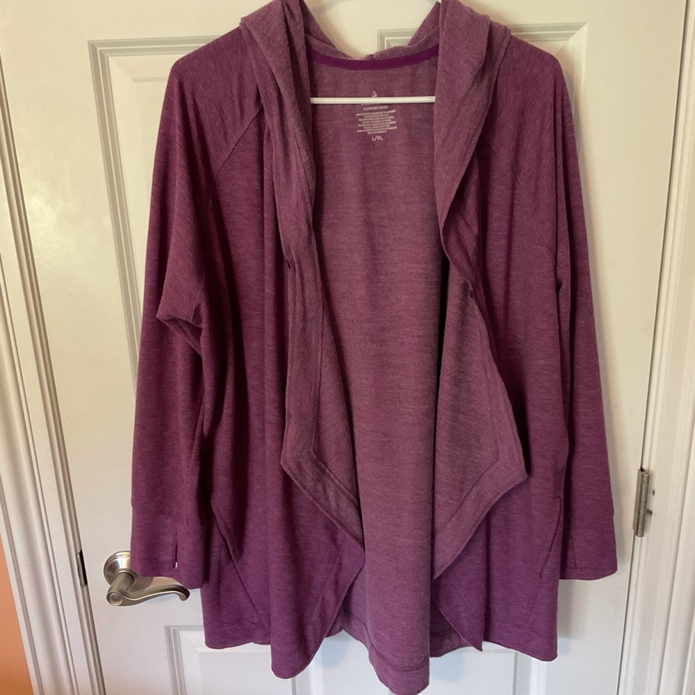 Fleece hooded wrap